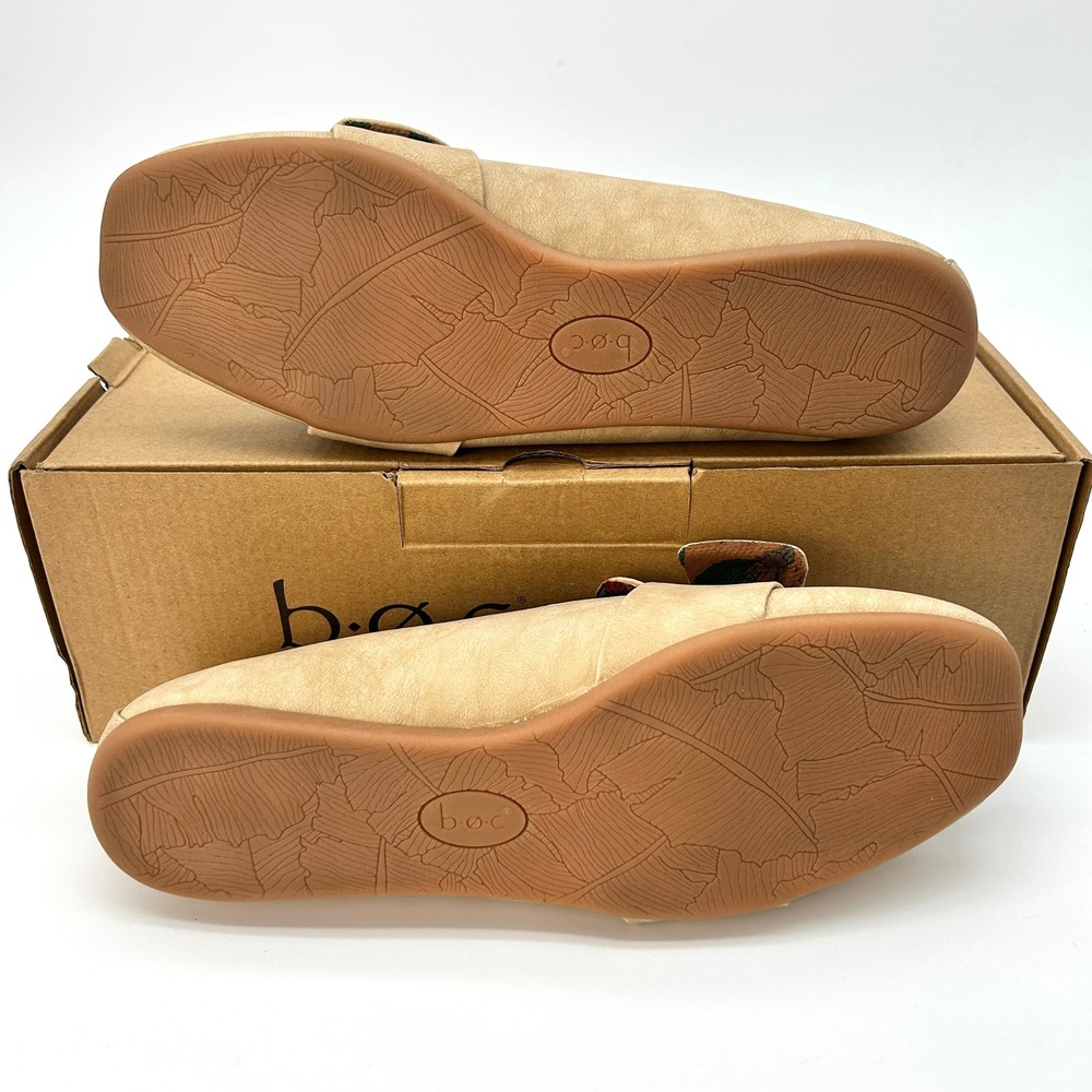 Womens Loafers b.o.c. Born Concept Paisley Size 9 Beige Nubuck Leather NEW - Picture 6 of 7